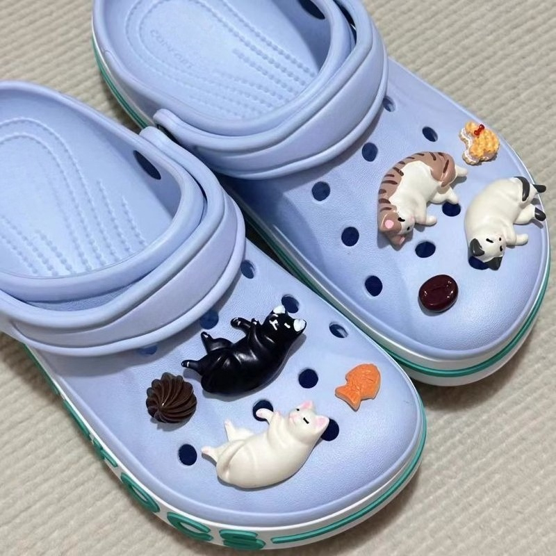 Snap Fastener Set - 8 Breloques de Chaussures Tendance d'Été
