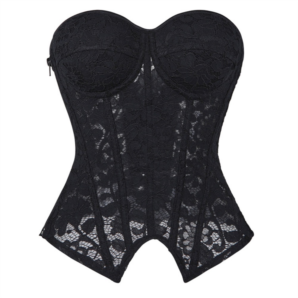 Corset sexy en maille avec cou - Boning Corset Steel avis et prix