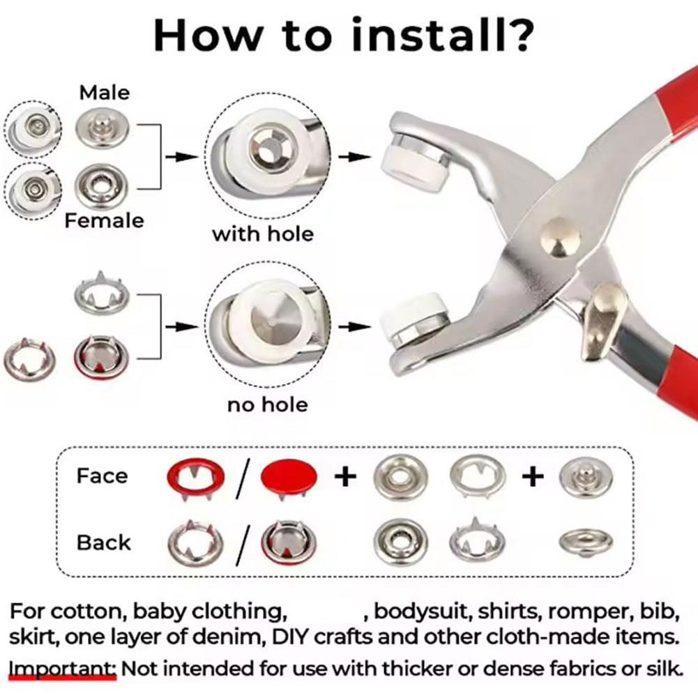 Boutons à pression à dents mét - Snap Fastener Set avis et prix